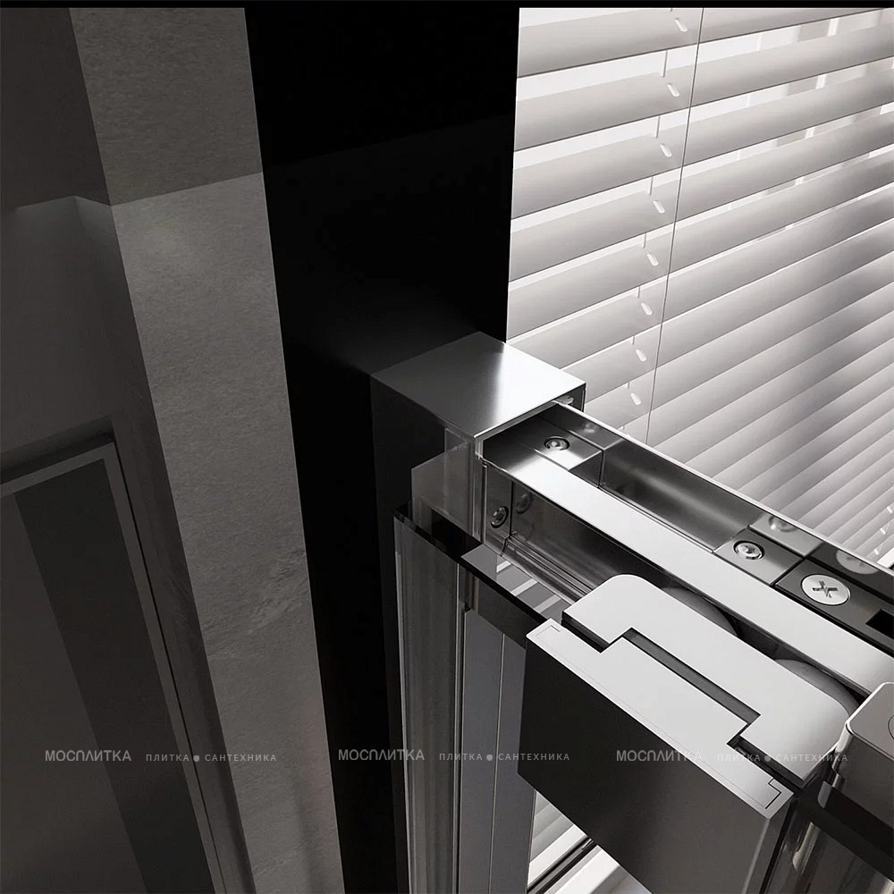 Душевая дверь Veconi Premium Trento PTD-30CH, 120х200, хром, стекло прозрачное - изображение 4