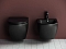Комплект подвесной безободковый унитаз Ceramica Nova Metropol Rimless с крышкой-сиденьем CN4002MB, черный матовый + инсталляция Am.Pm ProC I012707 - 6 изображение