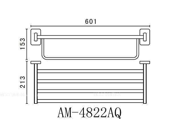 Полка для полотенец Art&Max Gotico (Готико) AM-4822AQ - изображение 2