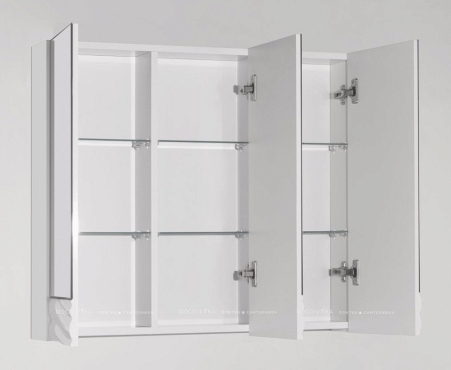 Зеркальный шкаф Style Line Ассоль 80 Люкс, техно платина - 2 изображение