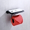 Держатель туалетной бумаги Abber Nord AA1530B с полкой для телефона, матовый черный - 2 изображение