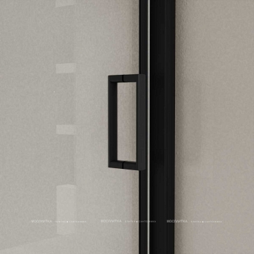 Душевая дверь Vincea City 140х195 VDS-5CT140CLB, профиль черный, стекло прозрачное - 3 изображение