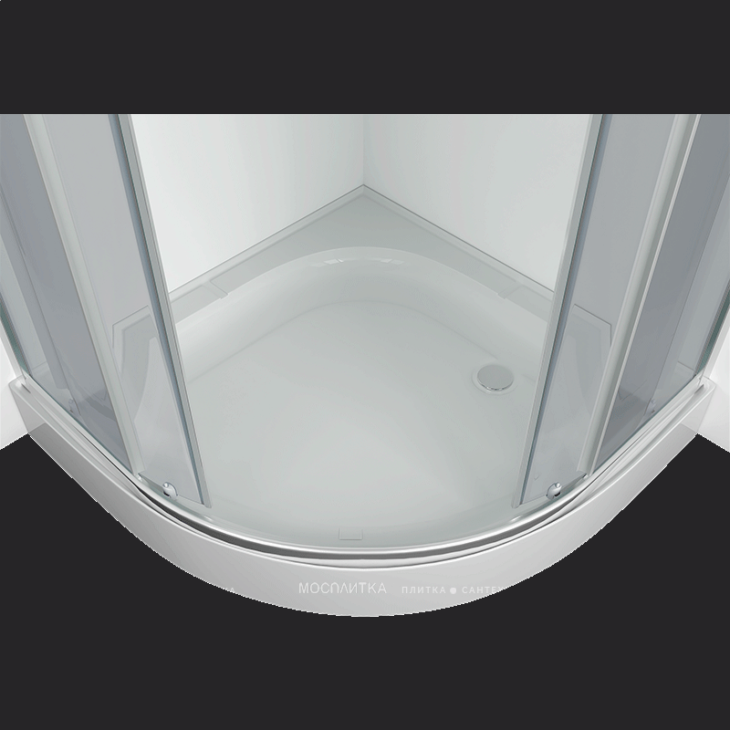 Душевой уголок Erlit Comfort 80х80 см ER0508-C4 профиль серебро, стекло тонированное - изображение 5