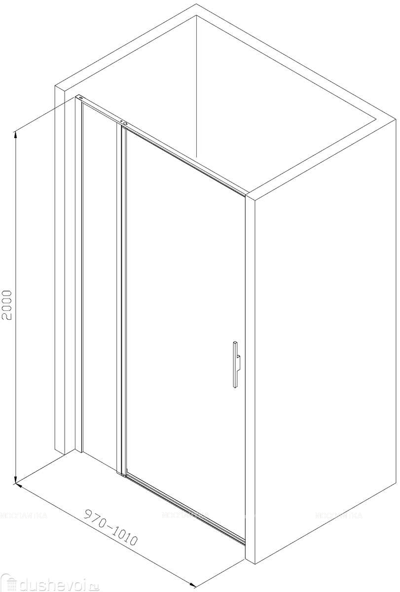 Душевая дверь Allen Brau Priority 100 черный браш 3.31006.BBA - изображение 8
