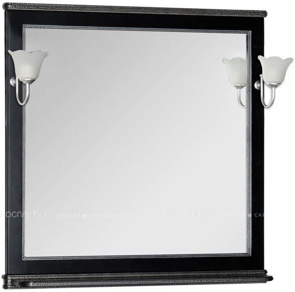 Зеркало Aquanet Валенса 100 00180297 черный краколет / серебро - изображение 2
