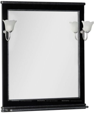 Зеркало Aquanet Валенса 80 00180299 черный краколет / серебро - 2 изображение