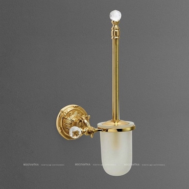 Ёршик для унитаза Art&Max Barocco Crystal  AM-1785-Do-Ant-C, античное золото - 2 изображение