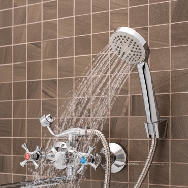 Смеситель для ванны с душем РМС SL65-140 хром глянец - 4 изображение