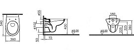 Комплект подвесной унитаз VitrA Normus 6855B003-0101  +  инсталляция Creto Standart 1.0