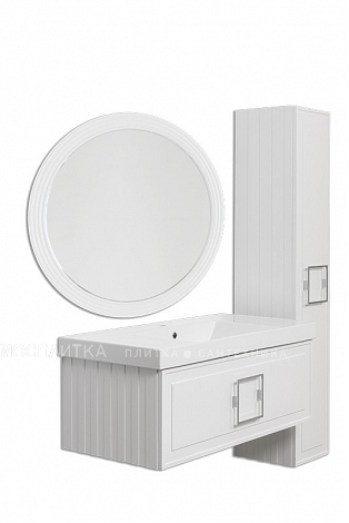 Зеркало La Fenice Terra 65 см FNC-02-TER-B-65 с подсветкой, белое матовое - изображение 3