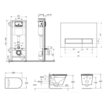Комплект подвесной безободковый унитаз Lavinia Boho Rimless, с функцией биде, микролифт, 87561163 - 8 изображение