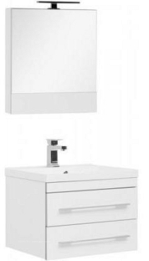 Комплект мебели для ванной Aquanet Верона 58 New белый подвесной - 3 изображение