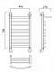 Полотенцесушитель водяной Aquanerzh лесенка дуга групповая с полкой 70x40 - 2 изображение