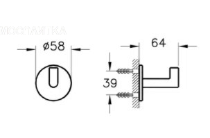 Крючок для халата VitrA Origin A44884, хром - изображение 5