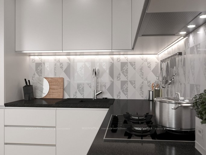 Дизайн Кухня в стиле Современный в белом цвете №11983 - 2 изображение