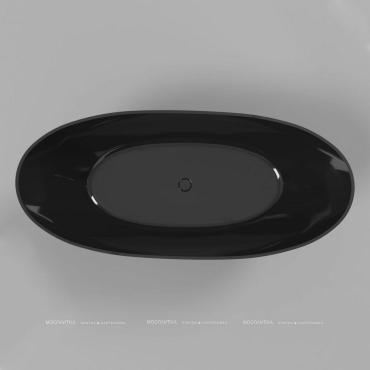Ванна из искусственного камня 170х75 см Whitecross Ruby 0202.170075.101 глянцевая черная - 2 изображение