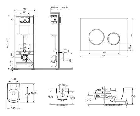 Комплект подвесной безободковый унитаз Lavinia Boho Bell Pro Rimless, микролифт, 75110029 - 7 изображение