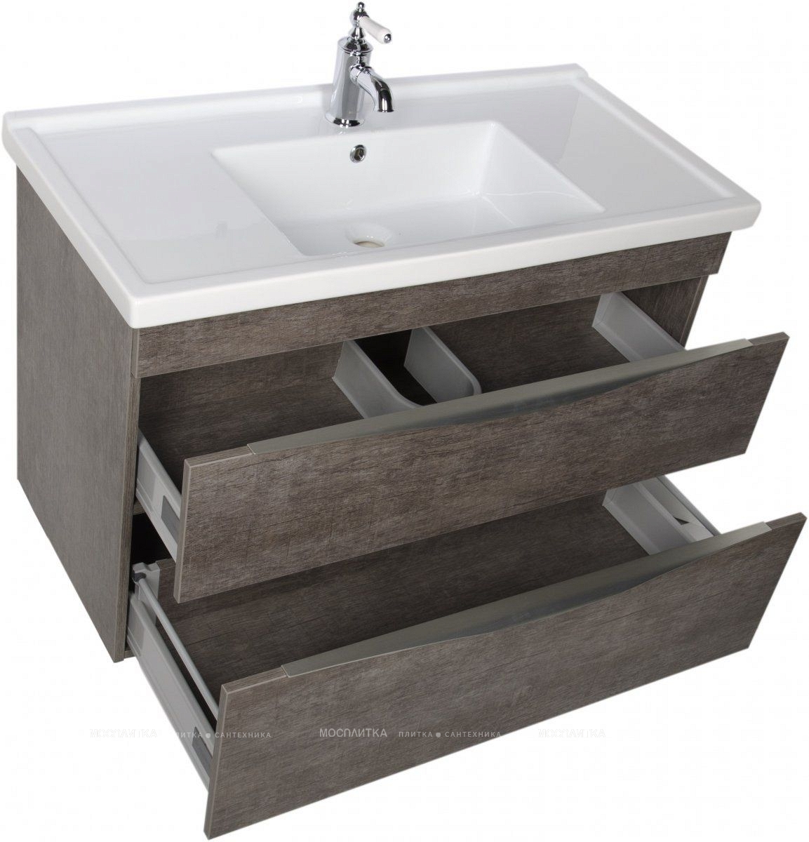 Комплект мебели для ванной Aquanet Эвора 100 дуб антик - изображение 11