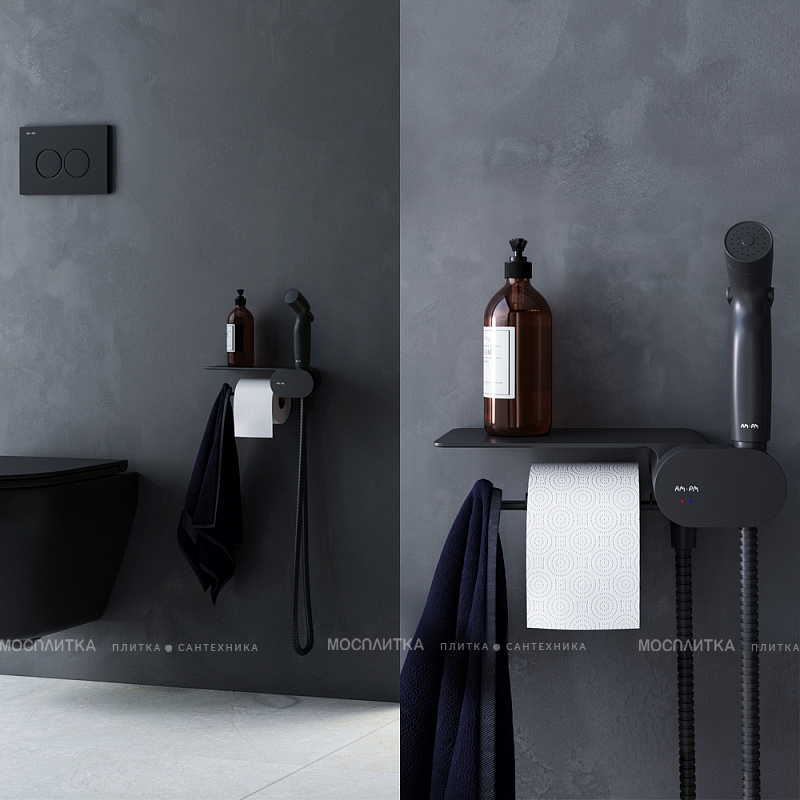 Гигиенический душ Am.Pm Like F0202622 со смесителем, черный - изображение 5