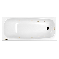 Акриловая ванна 180х80 см Whitecross Layla Slim Soft 0122.180080.100.SOFT.GL с гидромассажем1