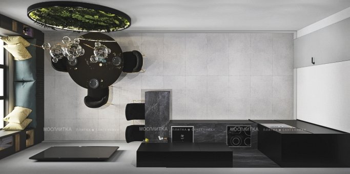 Дизайн Кухня в стиле Современный в черно-белом цвете №13133 - 3 изображение