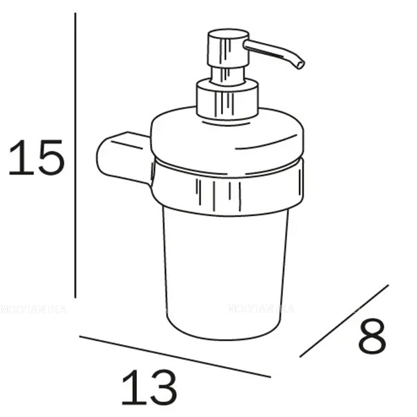 Дозатор для жидкого мыла Inda Mito A2010NNE + A2012ANE21 черный матовый - изображение 2