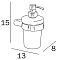 Дозатор для жидкого мыла Inda Mito A2010NNE + A2012ANE21 черный матовый - изображение 2