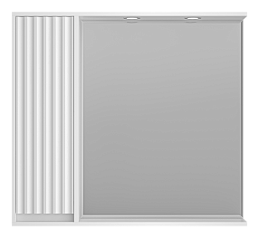 Зеркальный шкаф Brevita Balaton 90 см BAL-04090-01-Л левый, с подсветкой, белый