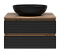 Тумба с раковиной Brevita Dakota 70 см DAK-09070-19/02-2Я дуб галифакс олово / черный кварц - 2 изображение
