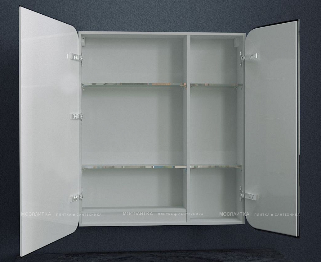Зеркальный шкаф Art&Max Verona 70 см AM-Ver-700-800-2D-L-DS-F с подсветкой, белый - изображение 3