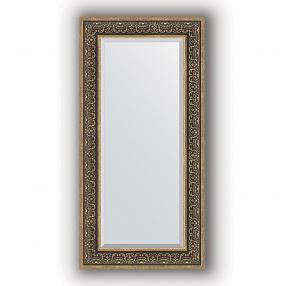 Зеркало в багетной раме Evoform Exclusive BY 3501 59 x 119 см, вензель серебряный