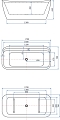 Акриловая ванна Allen Brau Infinity 170x78 2.21002.21/AM белый матовый (панель антрацит) - изображение 3