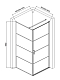 Душевой уголок AQUAme 90х90 см AQM5215-RH-9 профиль черный, стекло прозрачное - изображение 4