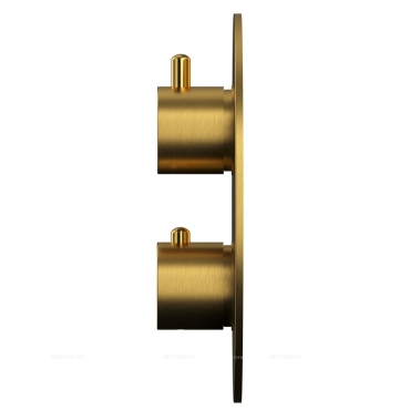 Термостат для душа Whitecross Y brushed gold Y1236GLB брашированное золото, на 2 потребителя - 2 изображение