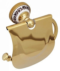 Держатель туалетной бумаги Fixsen Bogema gold FX-78510G с крышкой, золото