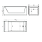Акриловая ванна Aima Design Neo 170*75 2 стекла (принт бетон) - 4 изображение