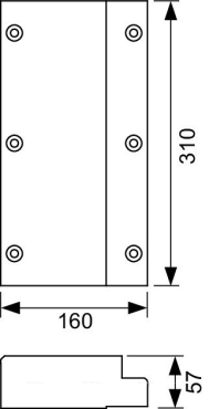 Комплект деревянных пластин TECE Profil для крепления поручней безопасности, 9042008 - 2 изображение