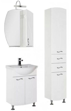 Комплект мебели для ванной Aquanet Моника 75 белый раковина Стиль - 5 изображение