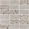 Мозаика Beton-Terrazzo Микс Темный Лаппато Ректификат (5х10) 31,5х28