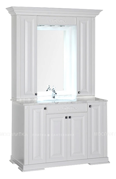 Зеркальный шкаф Aquanet Кастильо 120 белый - изображение 5
