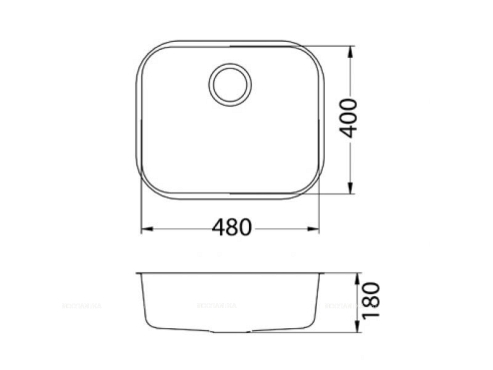 Кухонная мойка Alveus Variant 10 1042481 нержавеющая сталь в комплекте с сифоном - 2 изображение