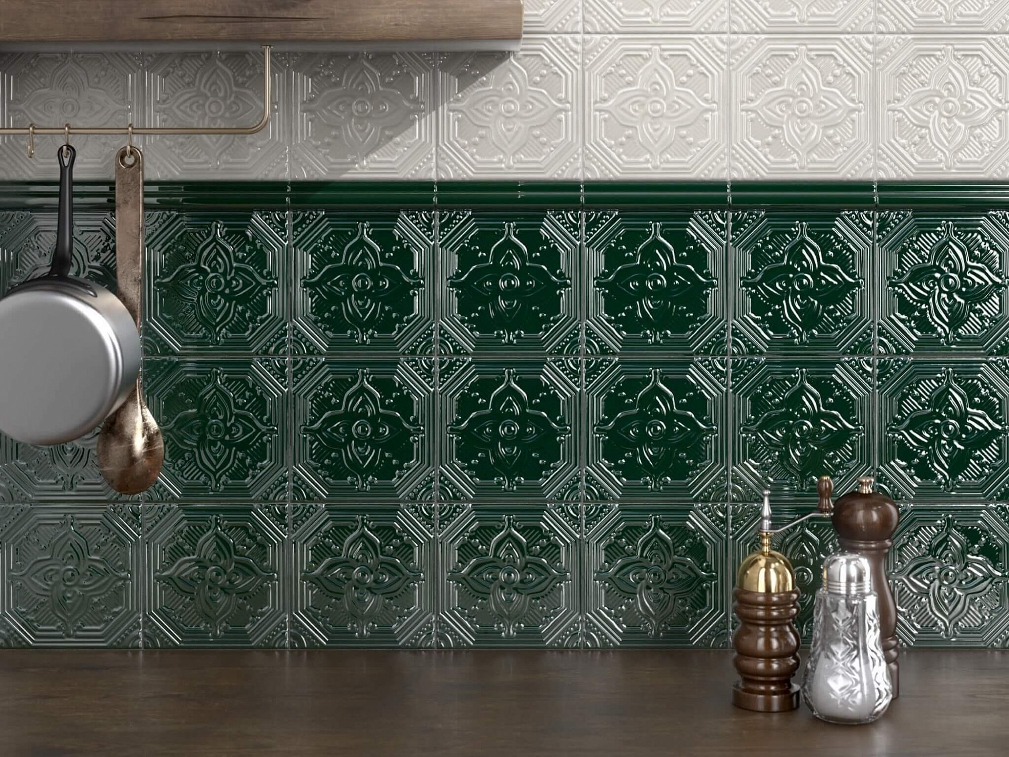 Керамическая плитка Kerama Marazzi Декор Салинас зеленый 15х15 - изображение 3