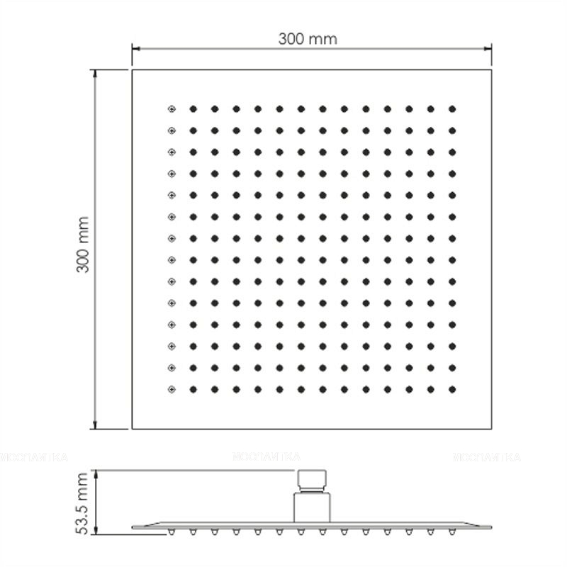 Верхний душ WasserKRAFT A118, 300 х 300 мм, хром - изображение 3