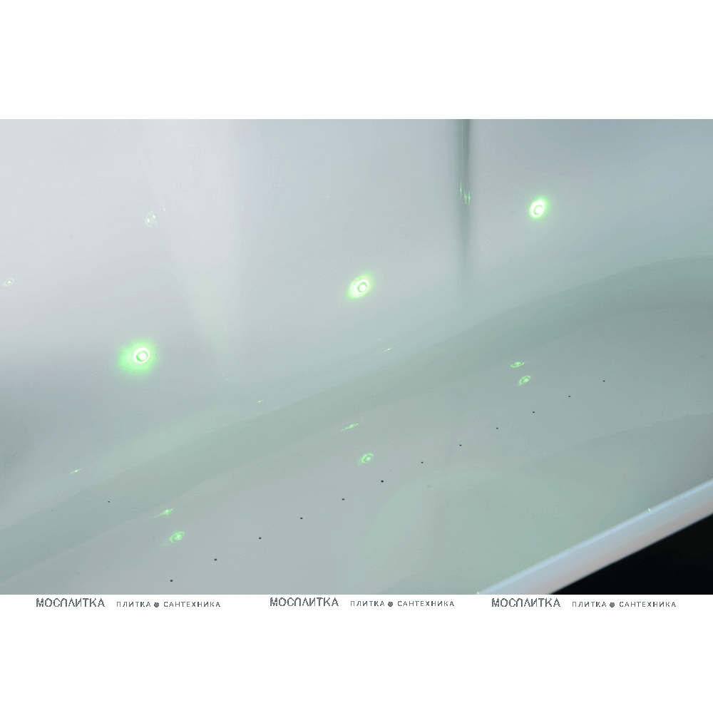 Акриловая ванна 175х75 см Orans BT-NL601 601FTSI Black с аэромассажем, черная - изображение 5