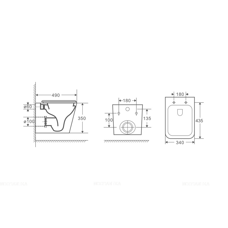 Комплект подвесной безободковый унитаз Azario Teramo AZ-8010-1000+AZ-0052 с микролифтом + система инсталляции без кнопки смыва - изображение 4