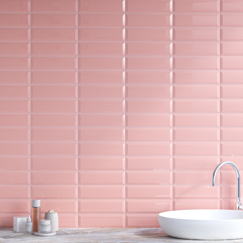 Керамическая плитка Kerama Marazzi Плитка Аккорд розовый светлый грань 8,5x28,5 - изображение 2