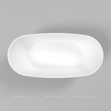 Ванна из искусственного камня 160х75 см Whitecross Onyx D 0207.160075.100 белая глянцевая - 5 изображение