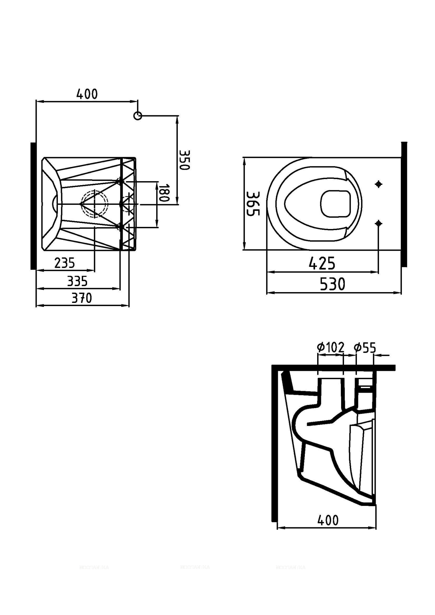 Унитаз подвесной безободковый Bien Moly MLKA052N1VP0W3000 с крышкой-сиденьем микролифт, белый - изображение 2