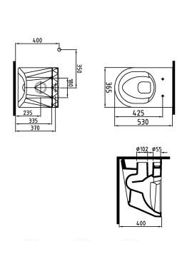 Унитаз подвесной безободковый Bien Moly MLKA052N1VP0W3000 с крышкой-сиденьем микролифт, белый - 2 изображение