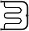Полотенцесушитель водяной Сунержа Лира 50х50 см 31-0011-5050 матовый черный - 2 изображение